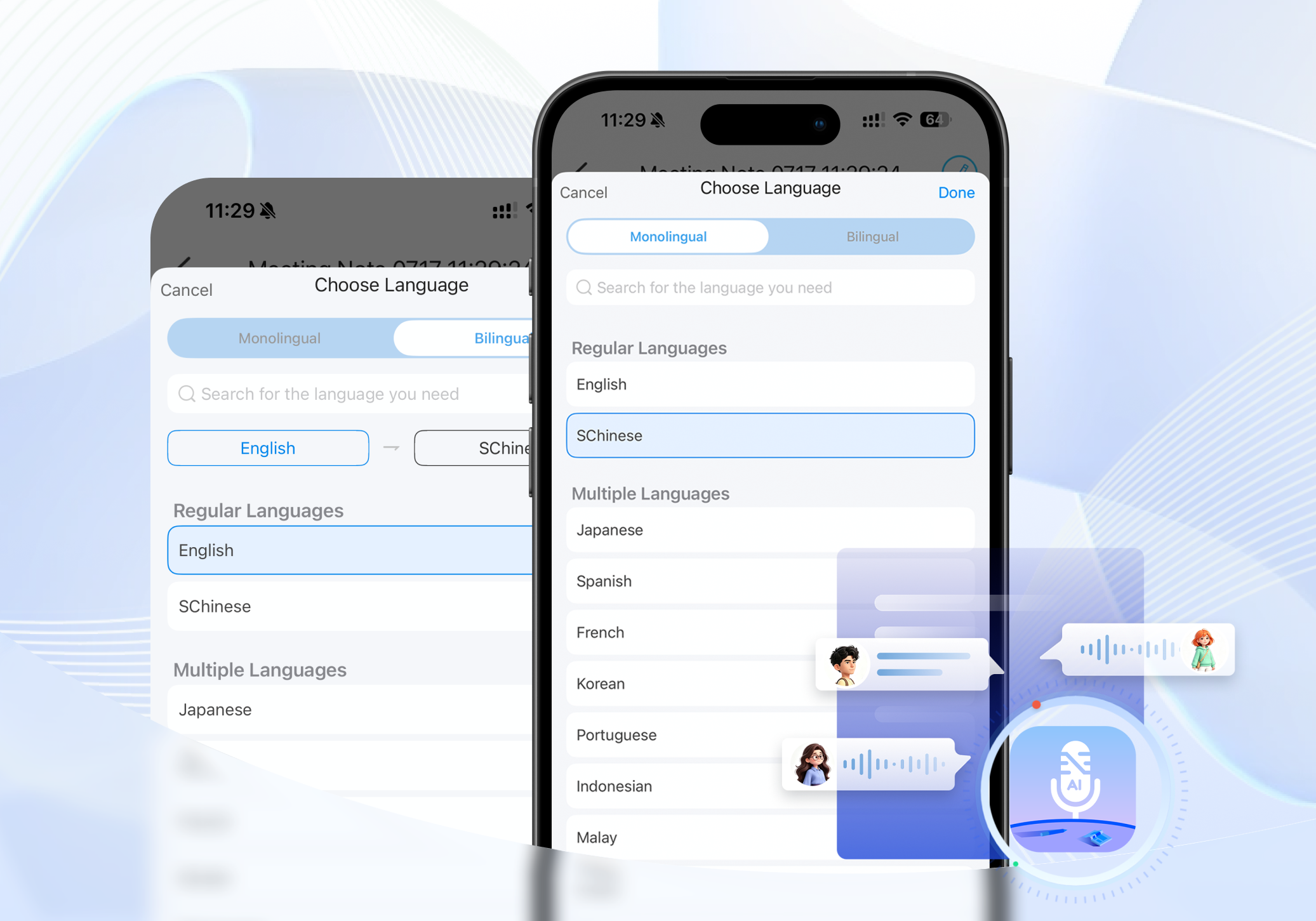 Multilingual Real-Time Transcription