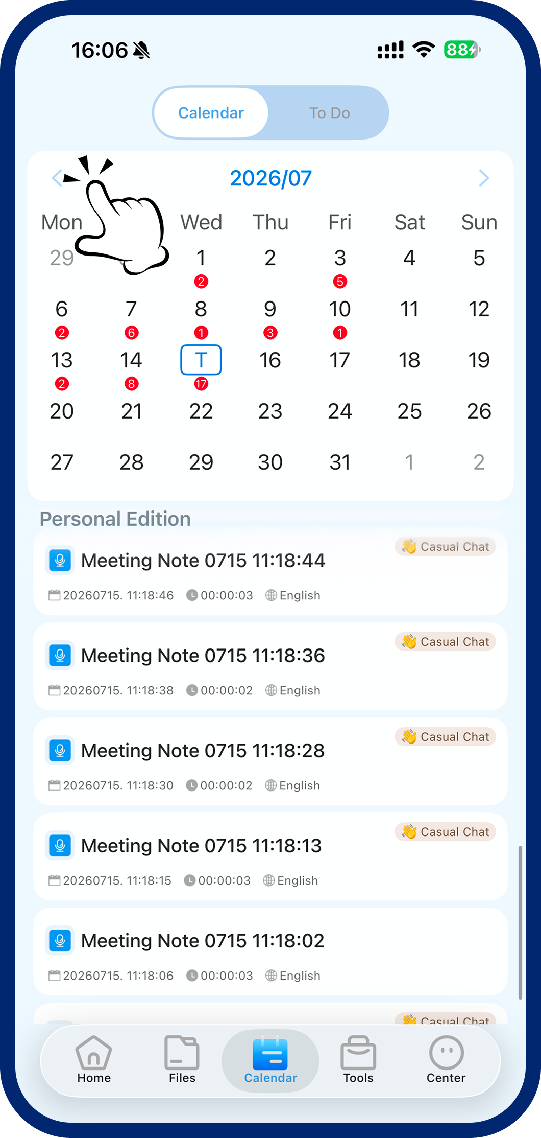 Step 2: Navigate by Date