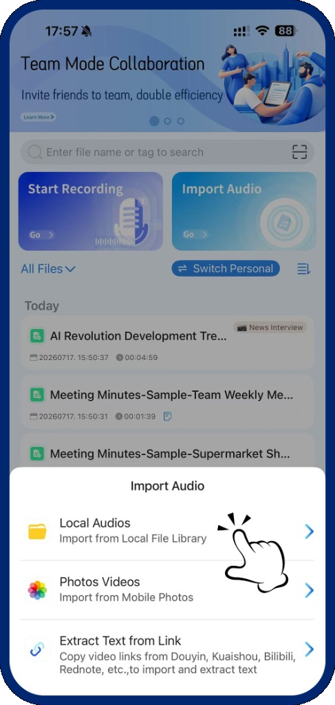 Step 3: Select Files to Import