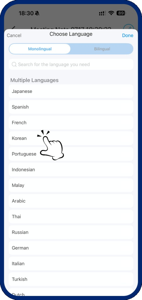 Step 2: Choose Your Language