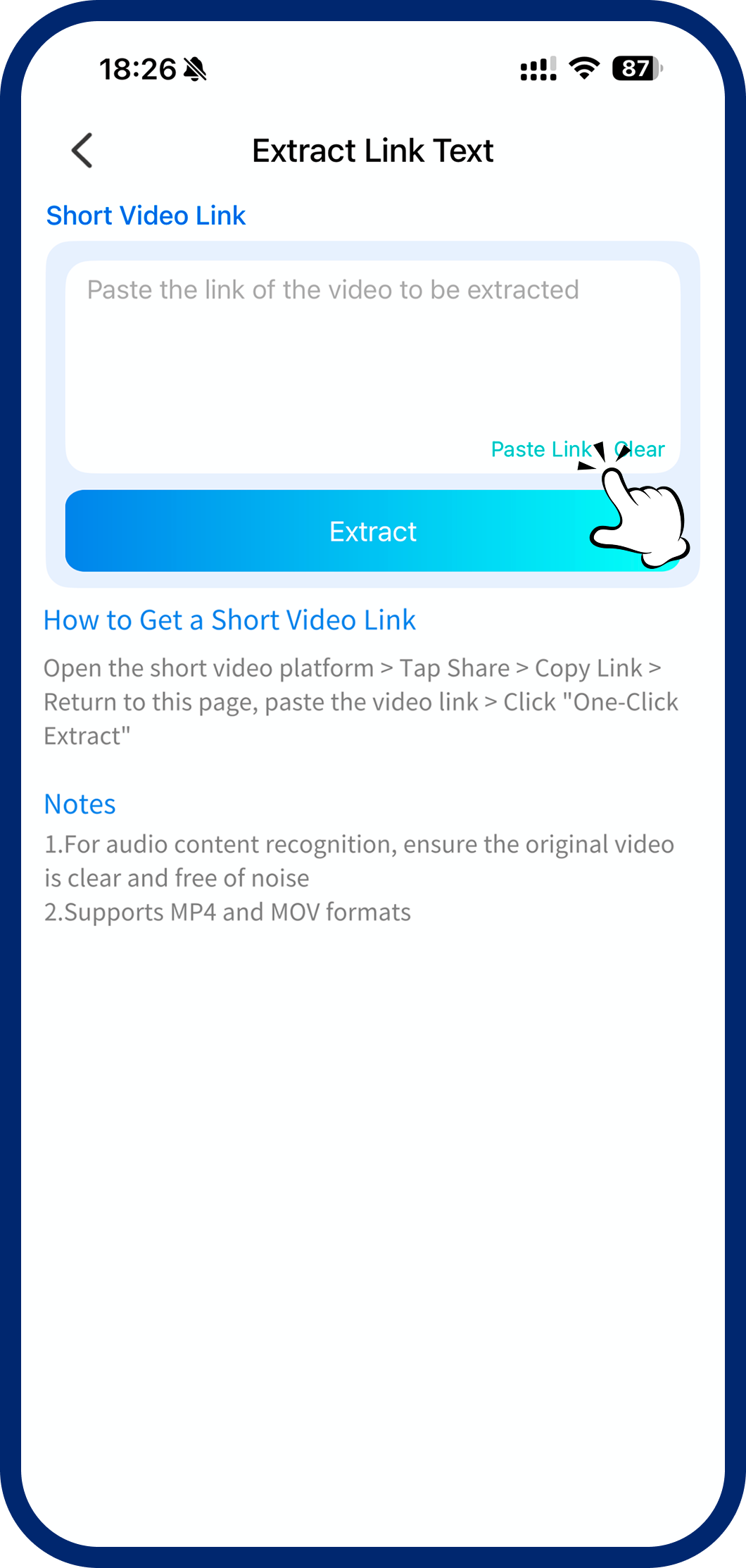 Step 2: Paste the Video Link